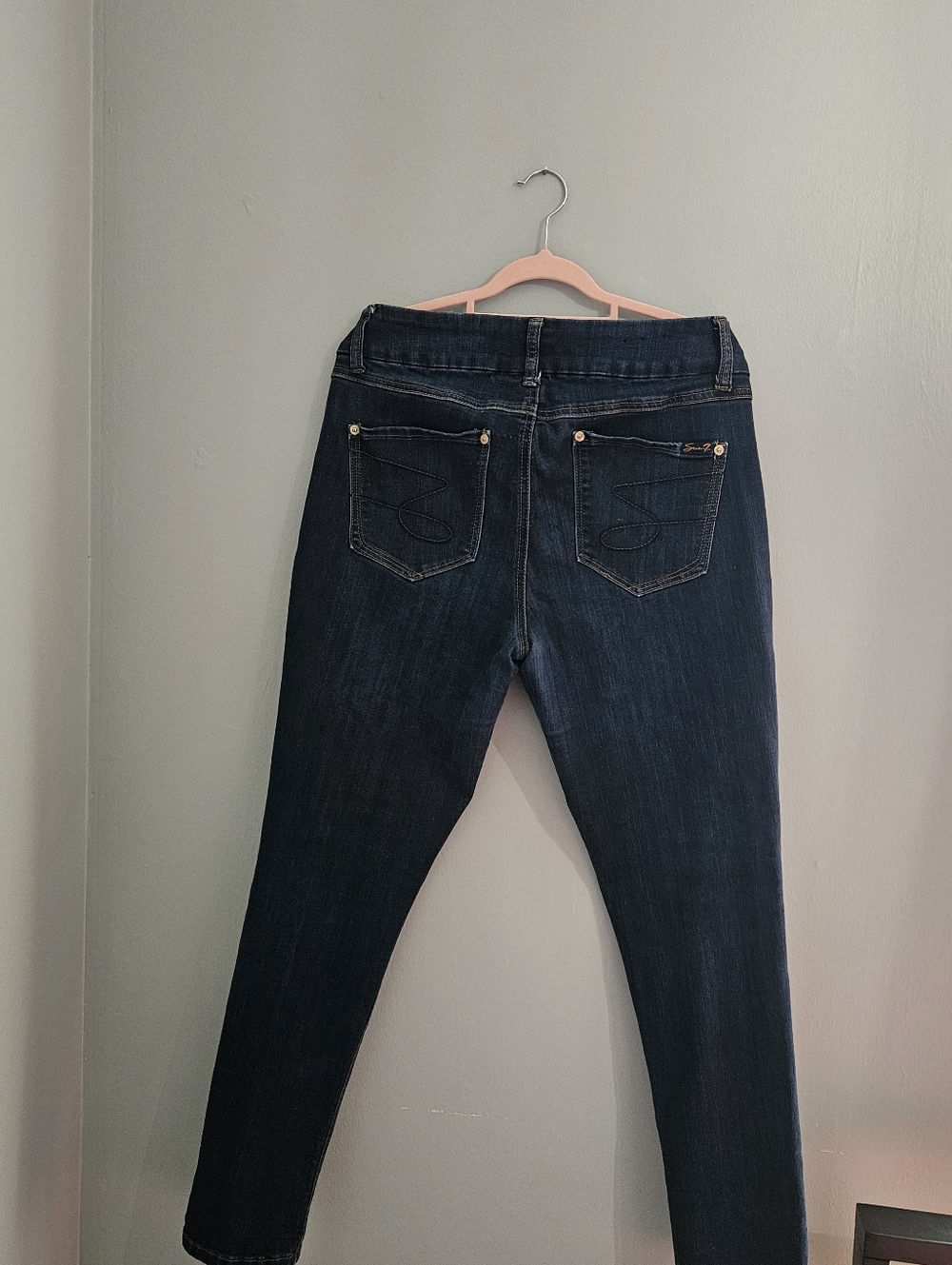 Seven7 Dark Blue Skinny Jeans - Picture 5 of 6